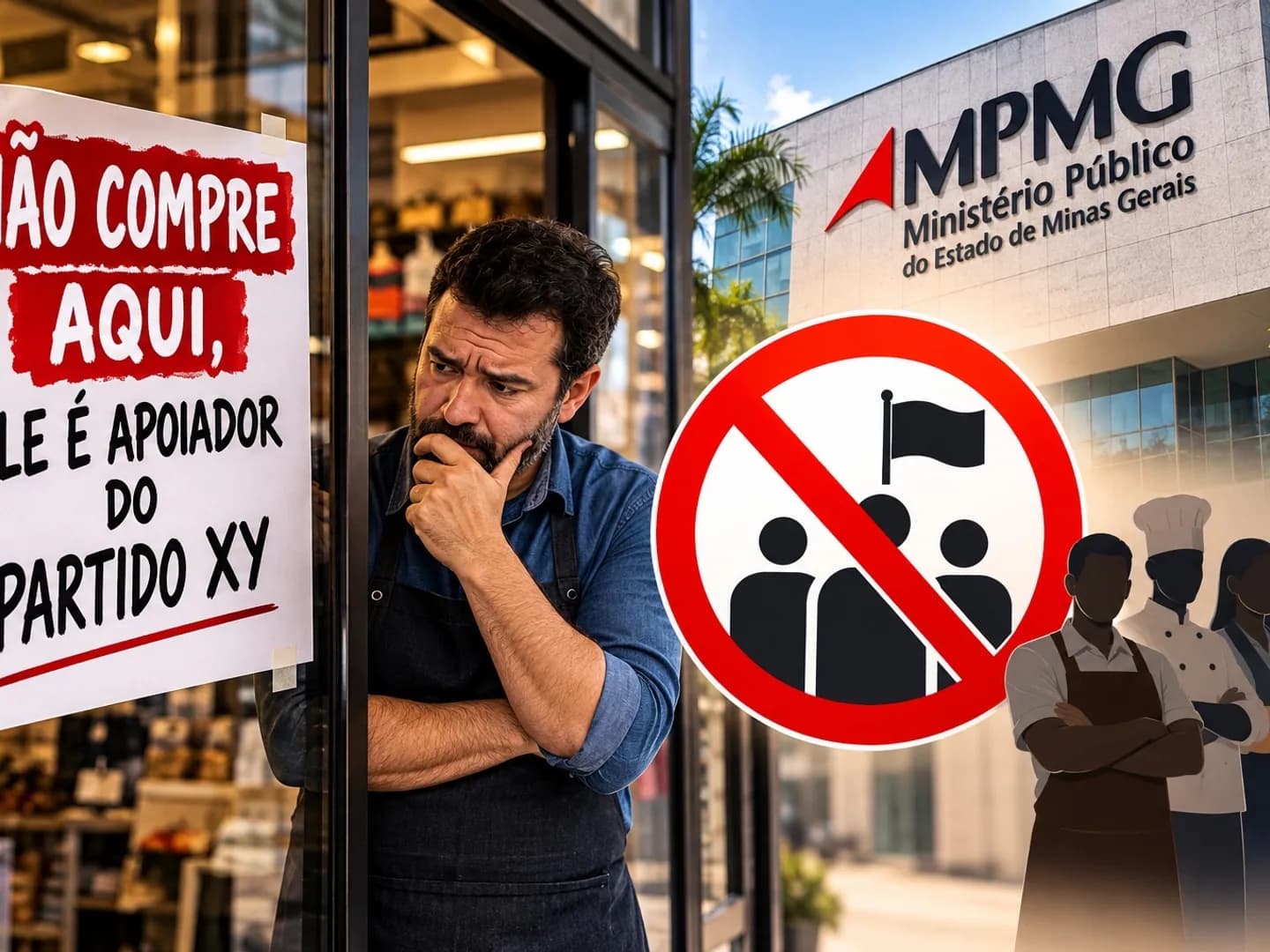 MPMG recomenda que comerciantes e empregadores não adotem práticas discriminatórias por motivação político-partidária no Triângulo Mineiro