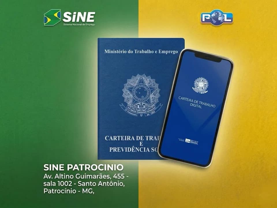 SINE Patrocínio com 354 vagas na atualização de 28/10