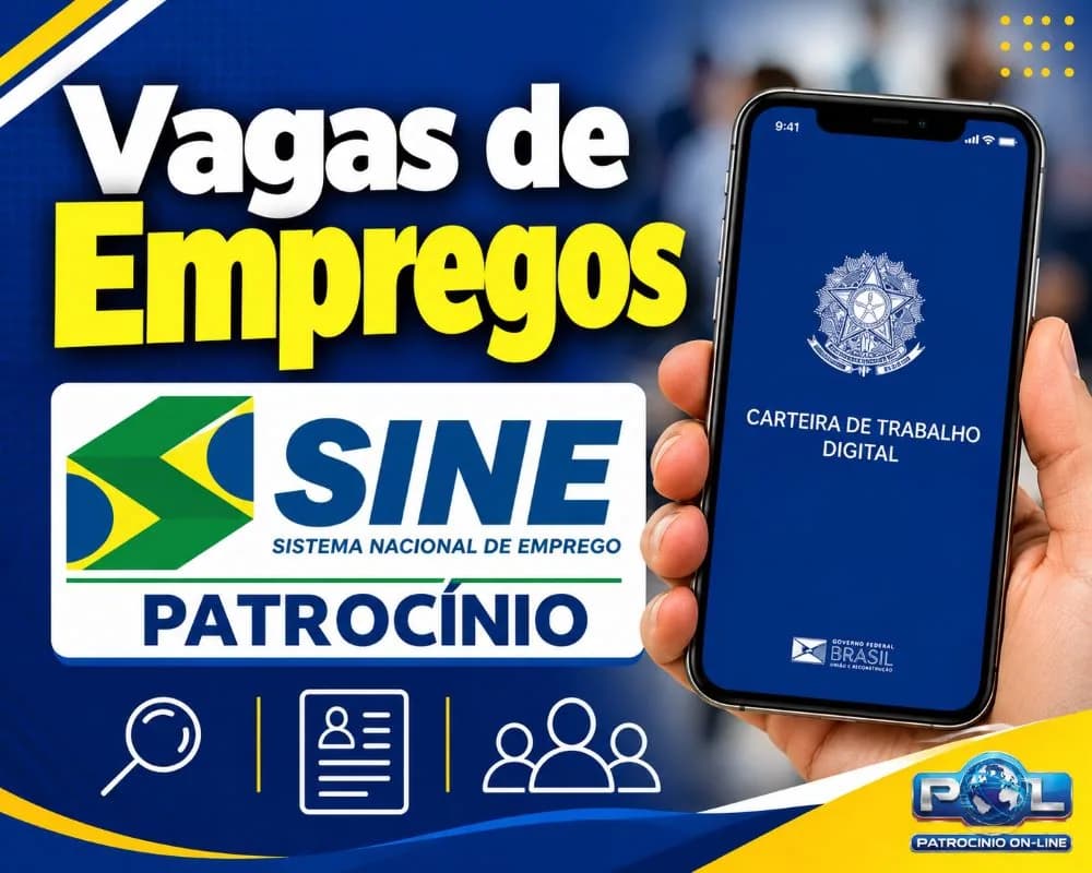 SINE Patrocínio: 383 vagas disponíveis em várias funções