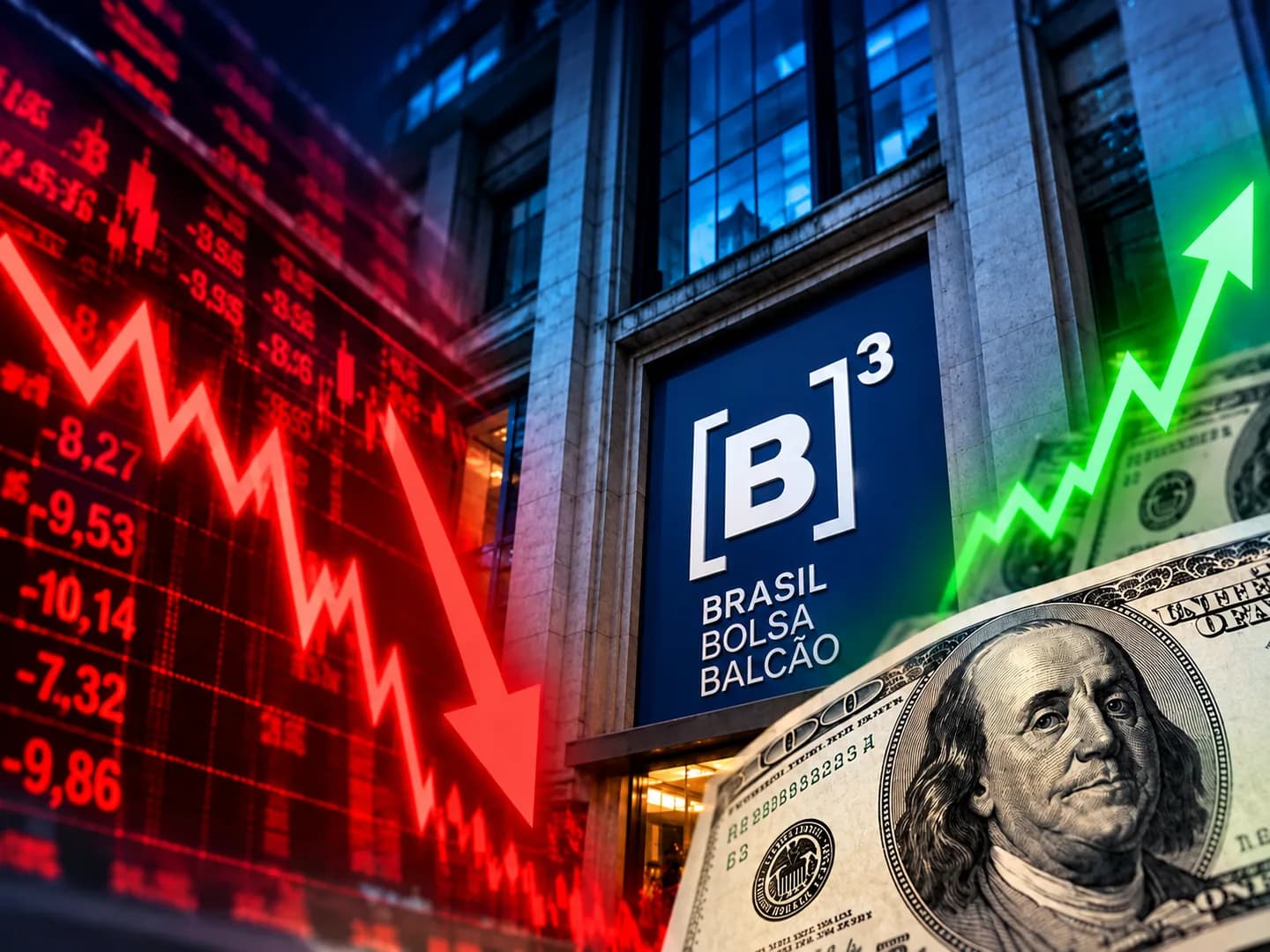 Bolsa brasileira despenca, dólar dispara e circuit breaker é acionado em meio à turbulência no mercado financeiro