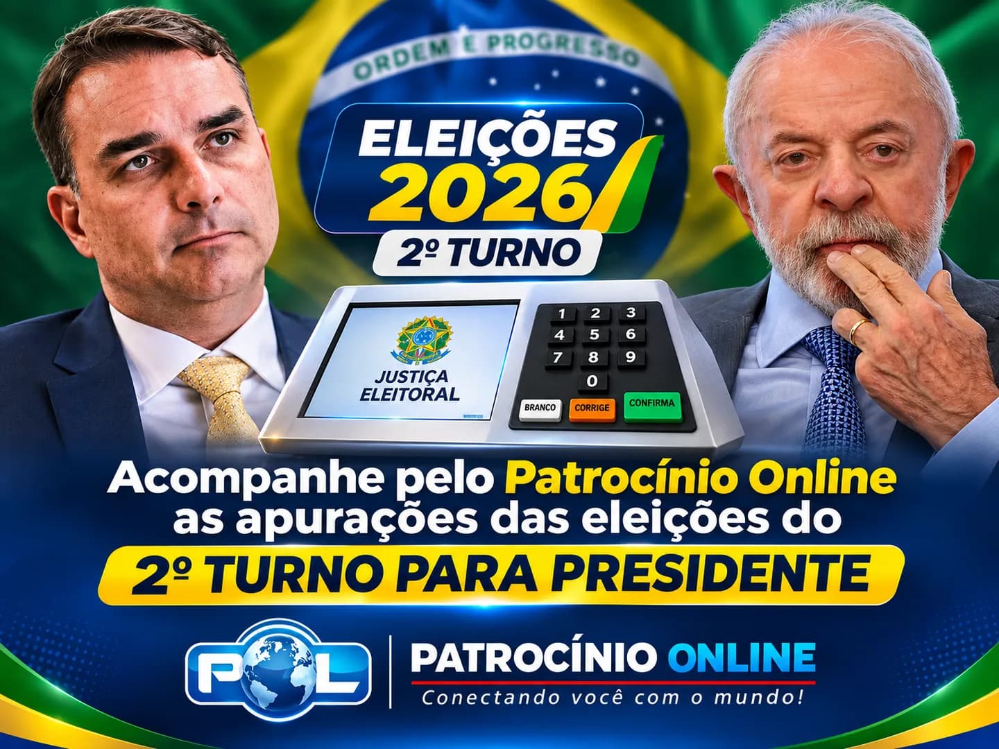 Acompanhe pelo Patrocínio Online a apuração das eleições do segundo turno para presidente