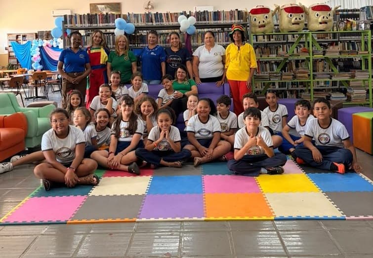 Alunos da Escola Honorato Borges participam de atividade de incentivo à leitura em Patrocínio