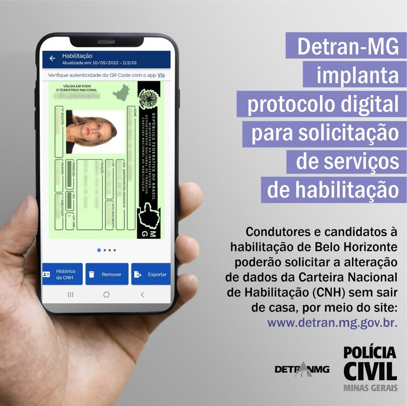 DetranMG implanta protocolo digital para solicitação de serviços de