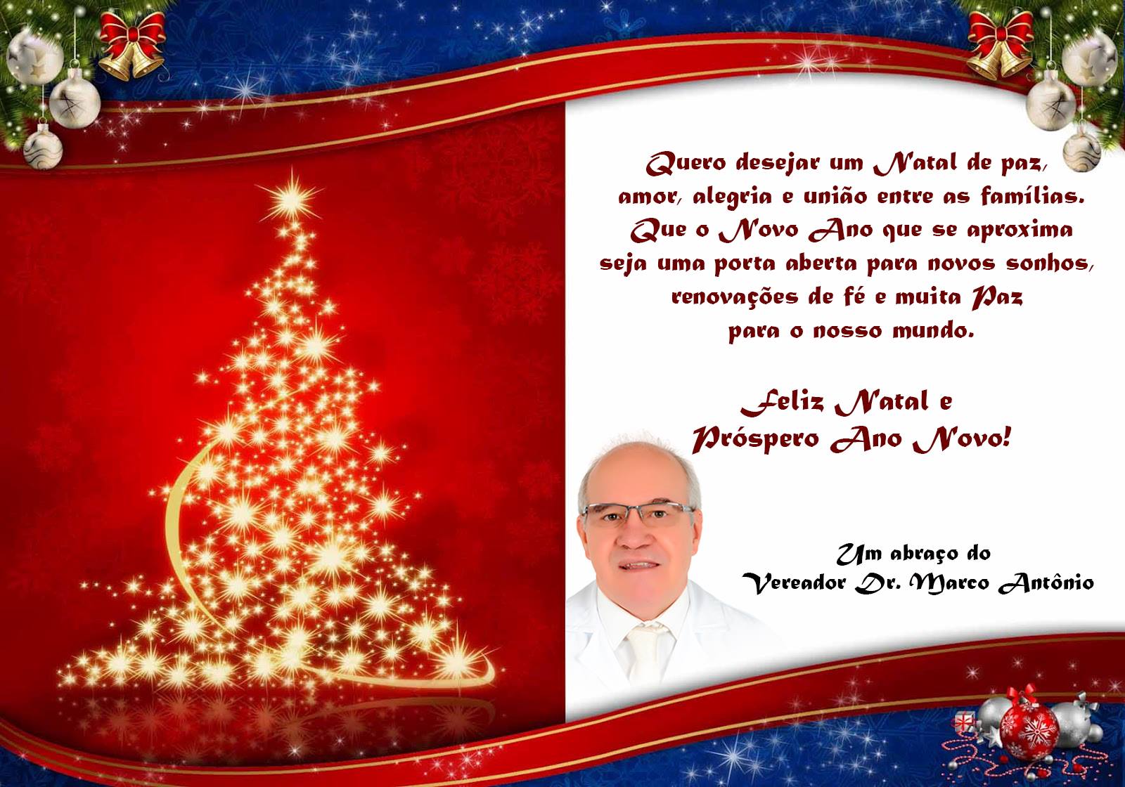  Antônio deseja a todos amigos e pacientes um Natal de Paz e Saúde